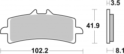 SBS DUAL SINTER RACING BRAKE PADS WSBK SPEC (3.5mm backing plate)