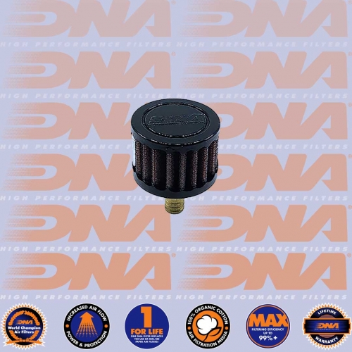 DNA FILTERS MALE ROUND RUBBER TOP 12mm INLET 44mm LENGTH AIR FILTER