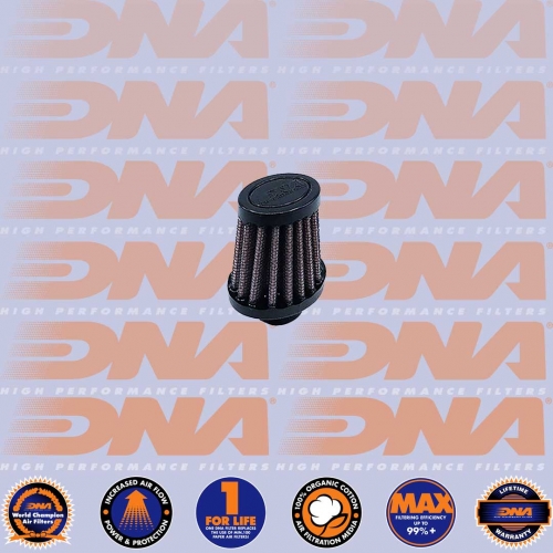 DNA FILTERS FEMALE OVAL RUBBER TOP 12mm INLET 67mm LENGTH AIR FILTER