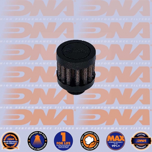 DNA FILTERS FEMALE ROUND RUBBER TOP 8mm INLET 42mm LENGTH AIR FILTER