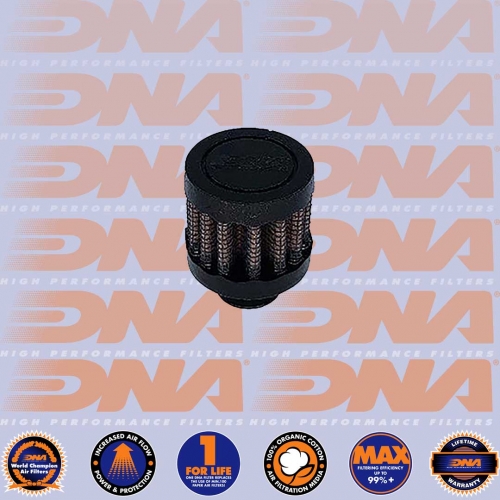 DNA FILTERS FEMALE ROUND RUBBER TOP 14mm INLET 43mm LENGTH AIR FILTER