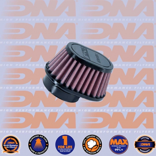 DNA FILTERS RUBBER TOP OVAL CLAMP ON 51mm INLET 50mm LENGTH AIR FILTER