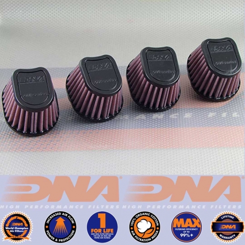 DNA FILTERS RUBBER TOP SPECIAL OVAL CLAMP 50mm INLET 63mm LENGTH AIR FILTER x 4