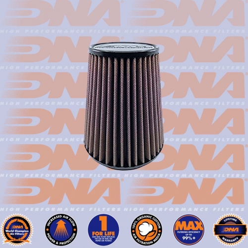 DNA FILTERS RUBBER TOP ROUND CLAMP ON 110mm INLET 165mm LENGTH AIR FILTER