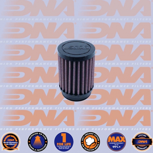 DNA FILTERS RUBBER TOP ROUND CLAMP ON 37mm INLET 47mm LENGTH AIR FILTER