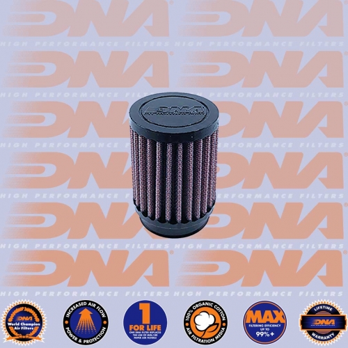 DNA FILTERS RUBBER TOP ROUND CLAMP ON 37mm INLET 80mm LENGTH AIR FILTER
