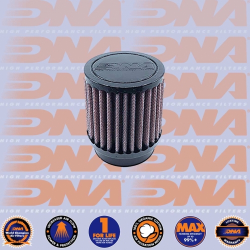 DNA FILTERS RUBBER TOP ROUND CLAMP ON 40mm INLET 80mm LENGTH AIR FILTER