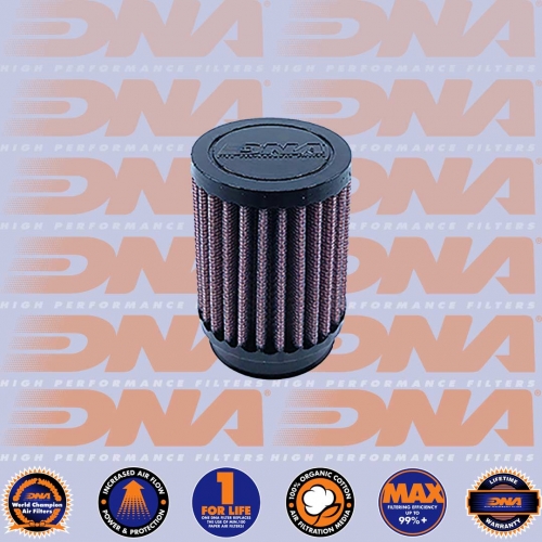 DNA FILTERS RUBBER TOP ROUND CLAMP ON 40mm INLET 100mm LENGTH AIR FILTER