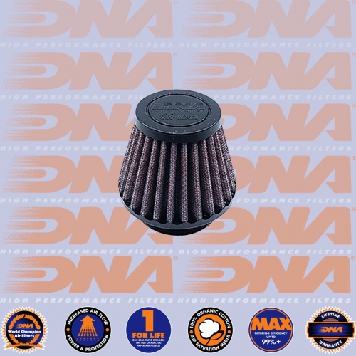 DNA FILTERS RUBBER TOP ROUND CLAMP ON 43mm INLET 60mm LENGTH AIR FILTER