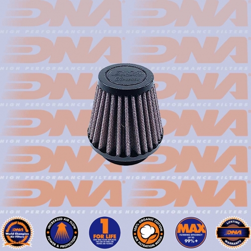 DNA FILTERS RUBBER TOP ROUND CLAMP ON 43mm INLET 70mm LENGTH AIR FILTER