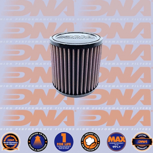 DNA FILTERS RUBBER TOP ROUND CLAMP ON 51mm INLET 150mm LENGTH AIR FILTER