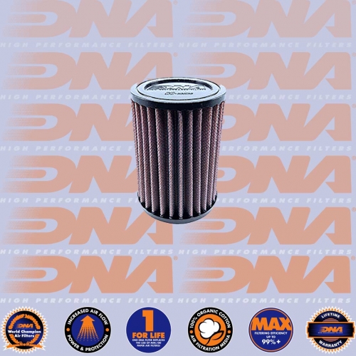 DNA FILTERS RUBBER TOP ROUND CLAMP ON 52mm INLET 140mm LENGTH AIR FILTER