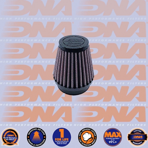 DNA FILTERS RUBBER TOP ROUND CLAMP ON 54mm INLET 76mm LENGTH AIR FILTER