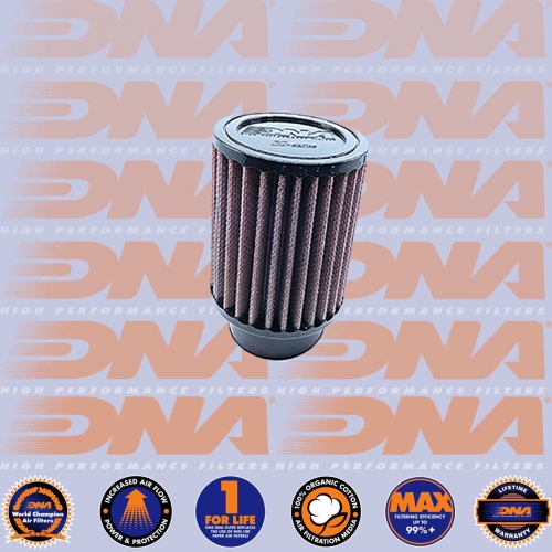 DNA FILTERS RUBBER TOP ROUND CLAMP ON 54mm INLET 5 DEG. 155mm LENGTH AIR FILTER