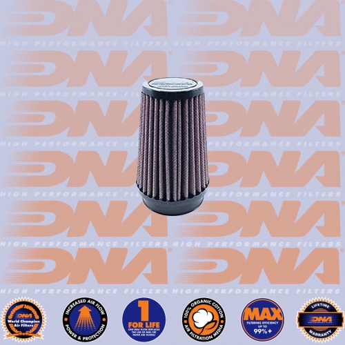 DNA FILTERS RUBBER TOP ROUND CLAMP ON 60mm INLET 130mm LENGTH AIR FILTER
