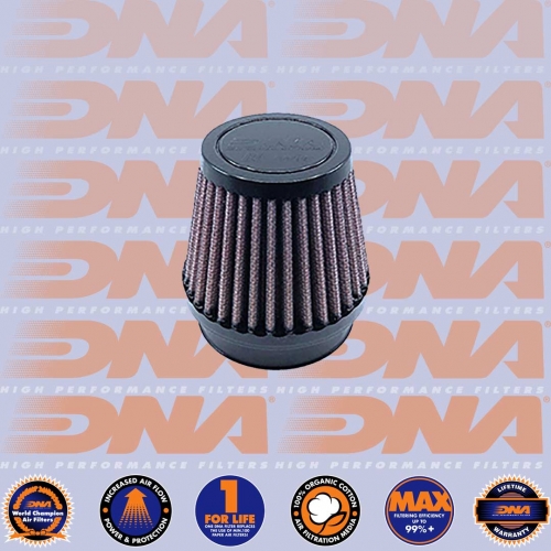 DNA FILTERS RUBBER TOP ROUND CLAMP ON 60mm INLET 87mm LENGTH AIR FILTER
