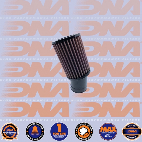 DNA FILTERS RUBBER TOP ROUND CLAMP ON 60mm INLET 20 DEG. 127mm LENGTH AIR FILTER