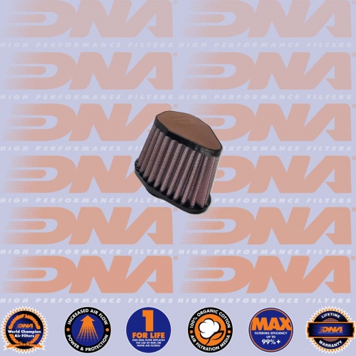 DNA FILTERS DARK BROWN LEATHER TOP HEXA. CLAMP ON 51mm INLET 68mm LENGTH FILTER