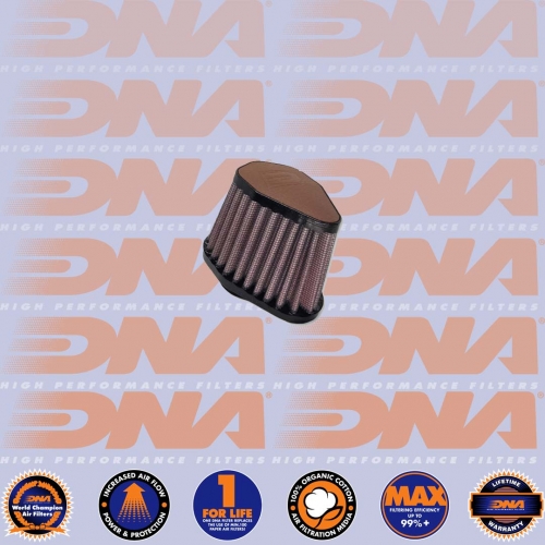 DNA FILTERS DARK BROWN LEATHER TOP HEXA. CLAMP ON 54mm INLET 68mm LENGTH FILTER
